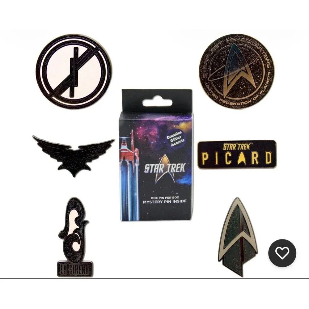 Star Trek Picard Title Logo Embossed Enamel Lapel Pin Badge New Sci-Fi Collectib